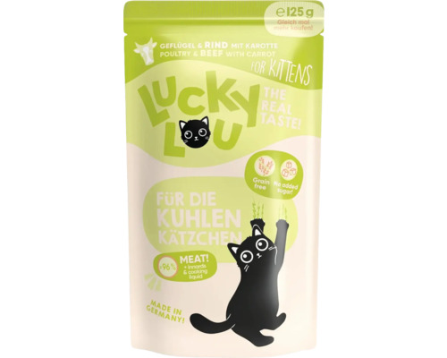 Hornbach Wet cat food Lucky Lou Lifestage Kitten Poultry & Beef 125 g