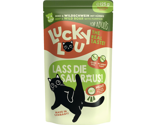 Hornbach Wet cat food Lucky Lou beef & wild boar 125 g