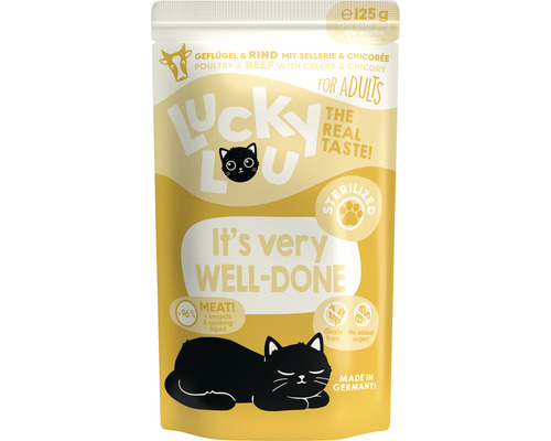 Hornbach Wet cat food Lucky Lou Sterilized Poultry & Beef 125 g