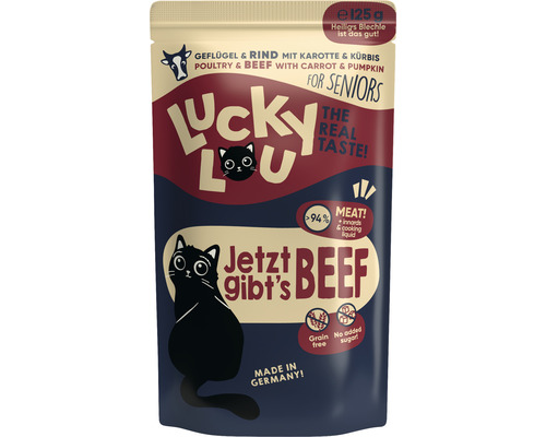 Hornbach Wet cat food LuckyLou Senior Poultry & Beef 125 g