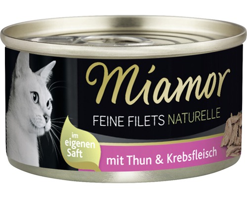 Wet cat food Miamor Fine Filets Naturelle with tuna and crab meat 80 g