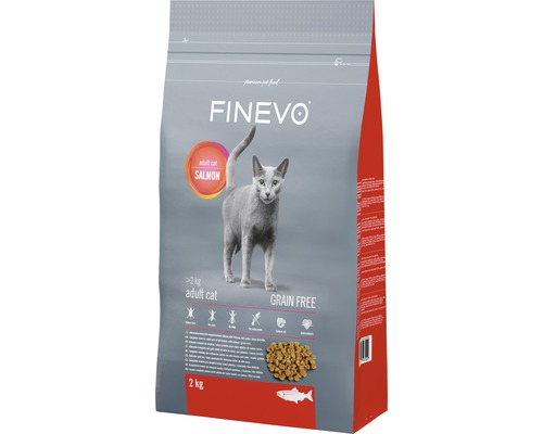 Dry cat food FINEVO Adult Cat Salmon grain-free 2 kg