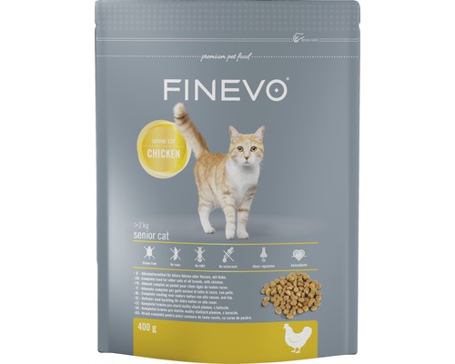 Dry cat food FINEVO Senior Cat Chicken 0.4 kg