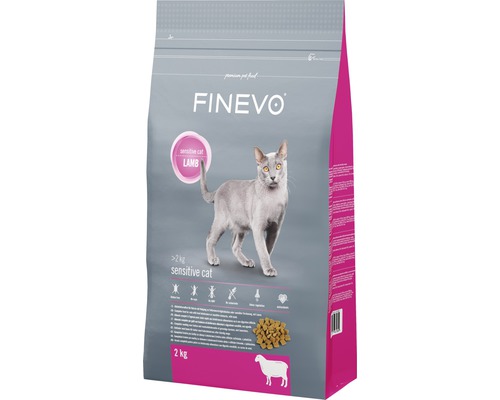 Dry cat food FINEVO Sensitive Cat Lamb 2 kg