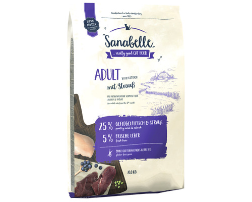 Dry cat food Sanabelle Adult Ostrich 10 kg