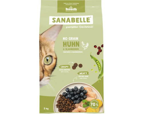 Sanabelle No Grain Chicken dry cat food, 2 kg, grain-free