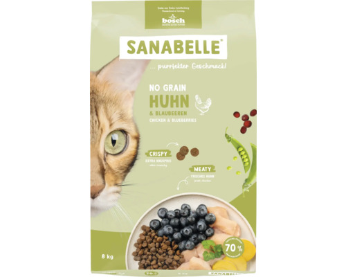 Sanabelle No Grain Chicken dry cat food, 8 kg, grain-free
