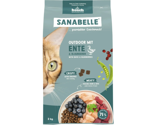 Sanabelle Outdoor Duck dry cat food, 2 kg