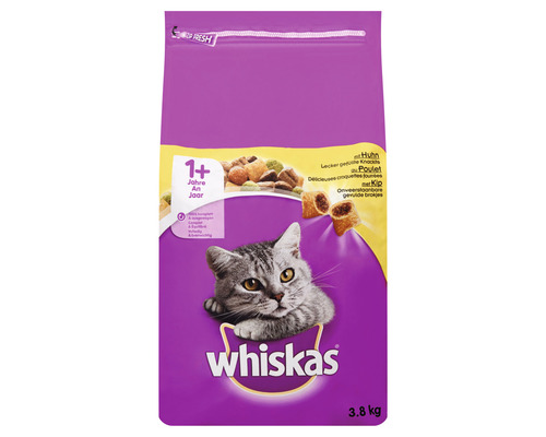 Dry cat food, Whiskas 1+ Chicken 3.8 kg
