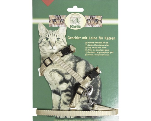 Karlie Art Sport cat harness 10 mm, 110 cm beige