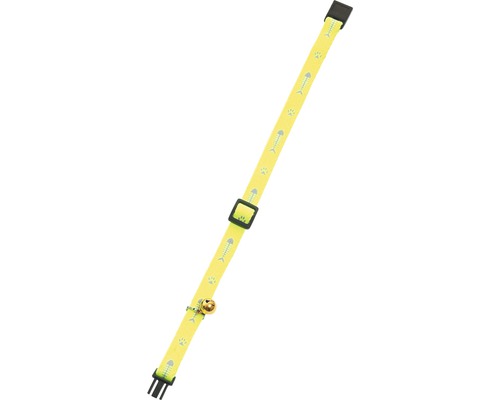 Karlie cat collar with safety clasp and bell 10 mm 15-25 cm yellow