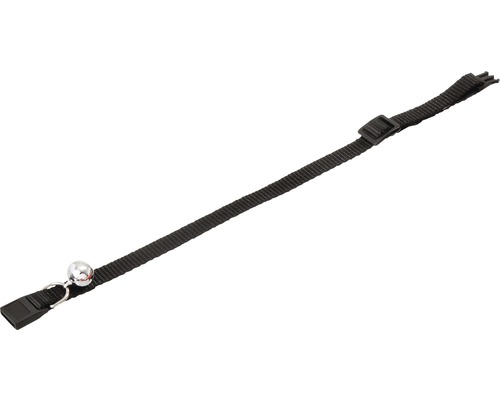 Karlie cat collar with safety clasp and bell 10 mm 15-25 cm black