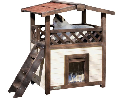 Kerbl Cat house 4-Seasons Deluxe 57x88x77 cm glazed