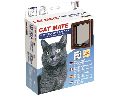 Karlie Cat flap Cat Mate 4-way magnet lockable 192x200 mm brown