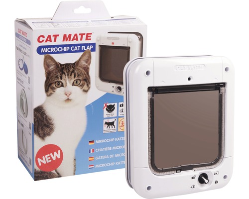 Cat flap Cat Mate ELITE Microchip controlled cat door approx. 20 cm x 25 cm white