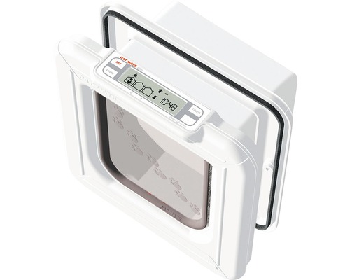 Cat flap Cat Mate ELITE Microchip and timer controlled cat door approx. 25 cm x 26 cm white