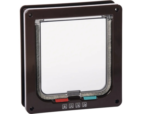 Cat flap Karlie Porta 4-way closure 19.2 x 20 x 5 cm, brown