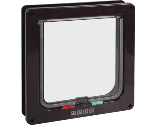 Cat flap Karlie Porta 4-way closure approx. 23 x 5 x 25 cm, brown
