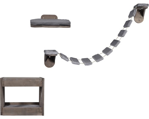 Hornbach 3-piece cat furniture set including cat cave, cat ladder, cat bed