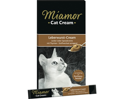 Cat snack Miamor liver sausage cream 6x15 g