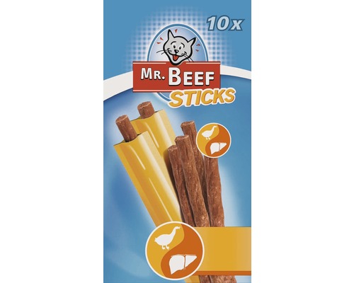 Cat snack MR. BEEF Cat Stick Poultry and Liver 10 pieces