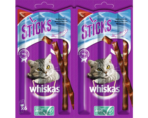 Whiskas Cat snack whiskey sticks rich in salmon 6 pieces