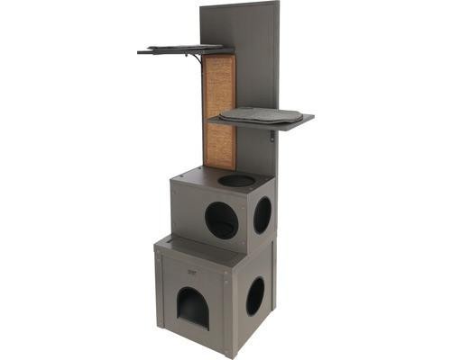 Kerbl Cat playhouse Eco Alex 42 x 42 x 152.5 cm gray