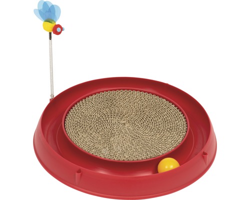 Catit 3in1 cat toy with scratching board and toy red, approx. 38 x 35 x 45 cm