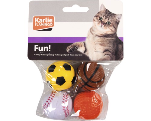 Cat toy Karlie foam rubber balls Ø 4 cm 4 pieces