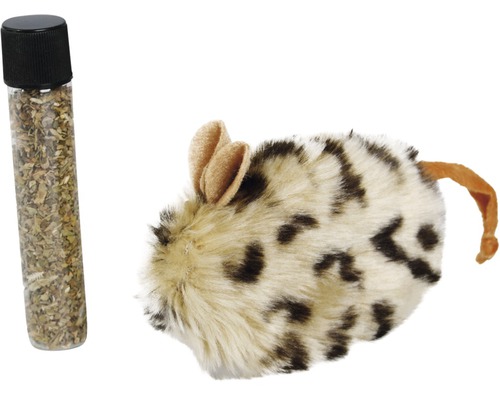 Cat toy Karlie plush mouse with catnip 10 cm
