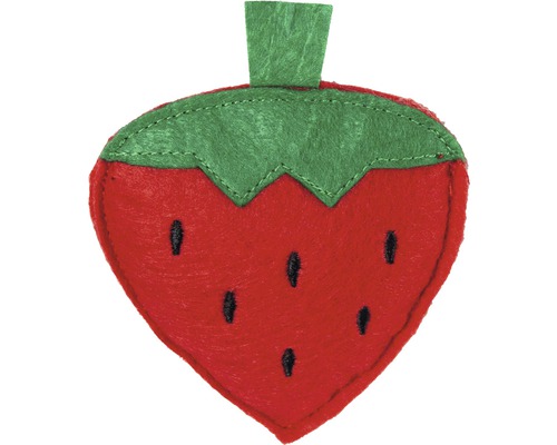 Cat toy Karlie textile strawberry 9.5 cm red