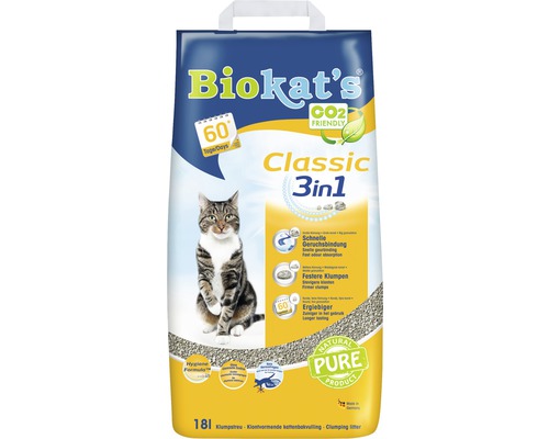 Hornbach Cat litter Biokats Classic 3in1 18 l