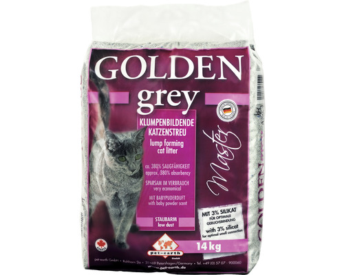 Hornbach Golden Gray Master cat litter with baby powder scent 14 kg