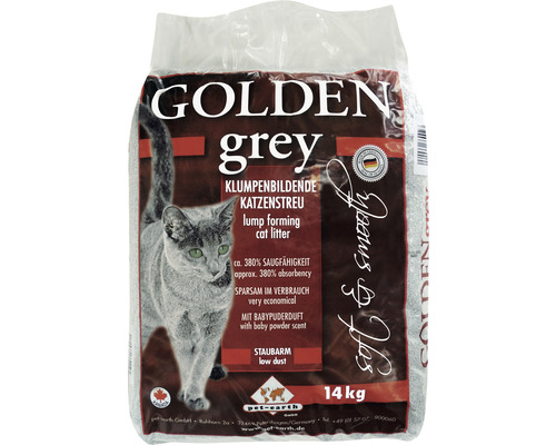 Hornbach Golden Gray cat litter with baby powder scent 14 kg