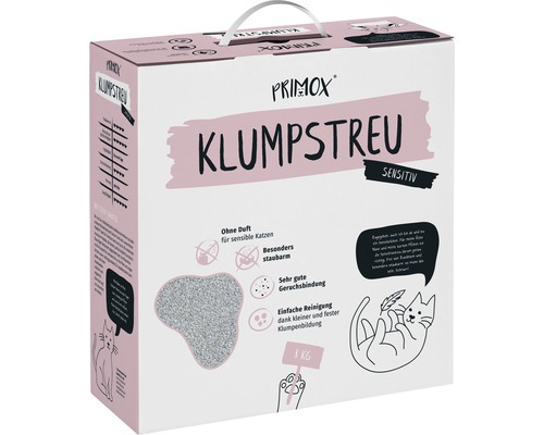 Cat litter PRIMOX sensitive clumping, unscented 8 kg