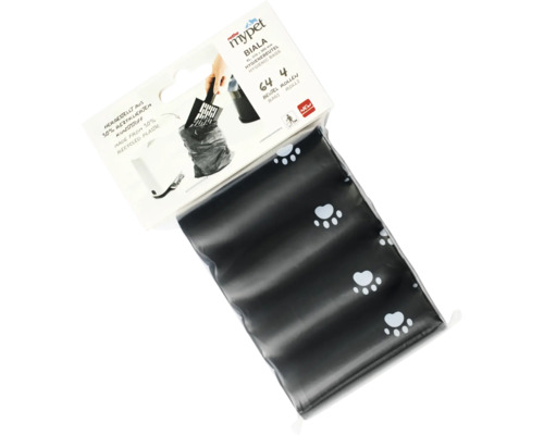 Cat litter bags rotho set hygiene bags BIALA for cat litter 4 rolls of 16 pcs, 64 pieces, 310 x 300 mm,