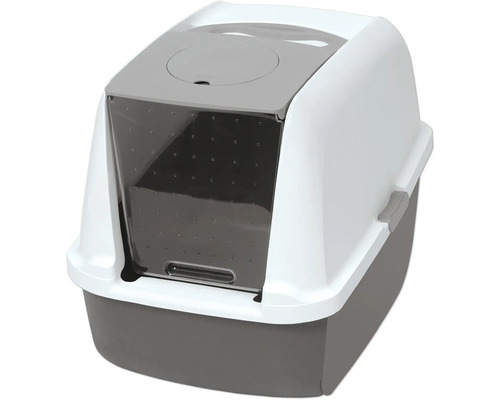 Catit cat toilet with roof and carbon filter grey/grey