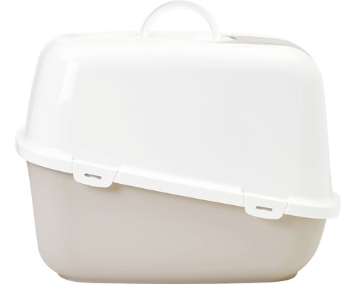 Cat toilet SAVIC Nestor Jumbo 66.5x48.5x46.5 cm white-mocha