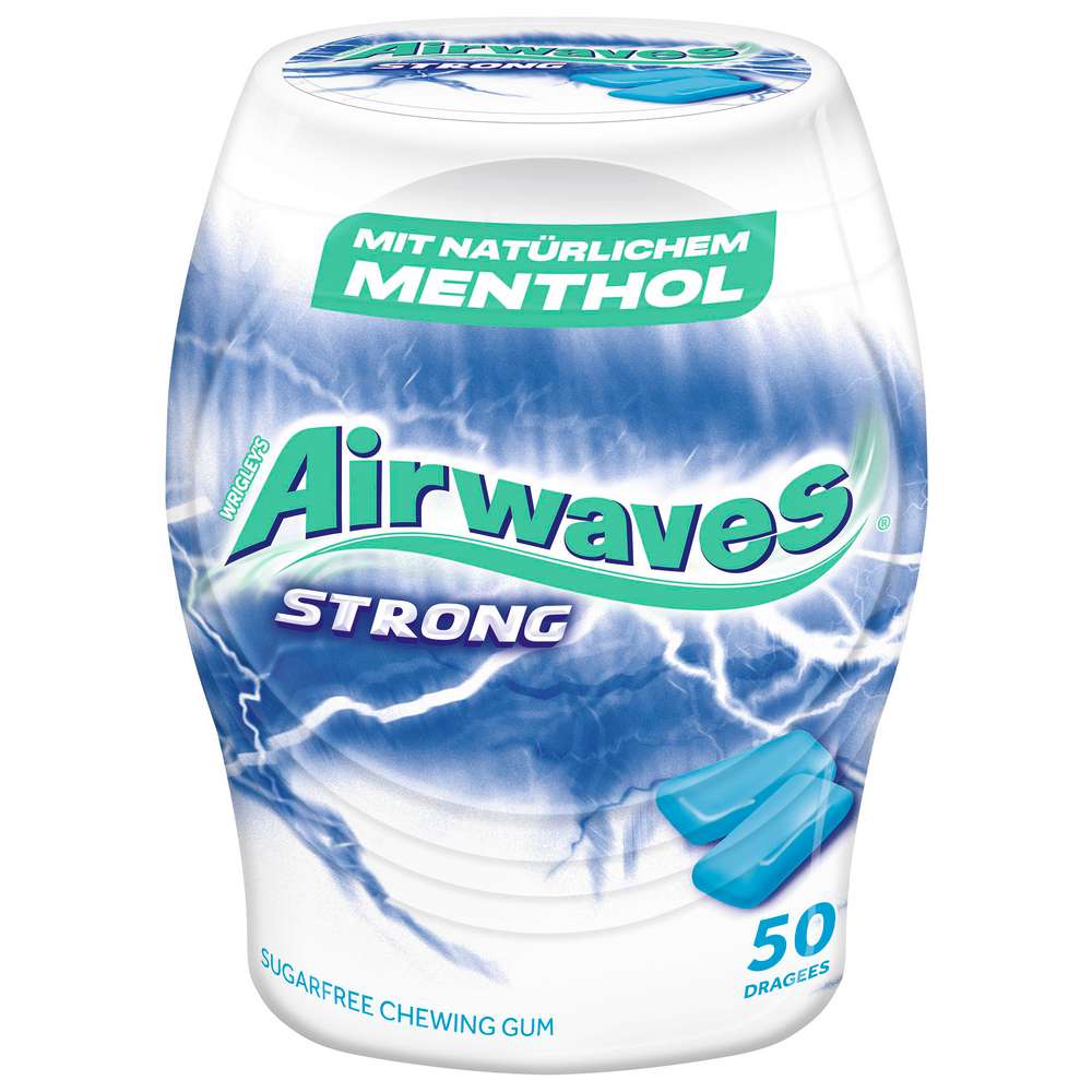 Airwaves Menhol chewing gum, Strong, sugar-free