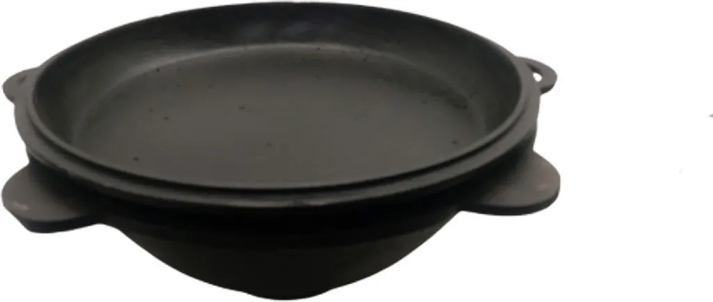 Grillpeter Kazan cast iron 10 liter lidded pan Kazan with smooth bottom