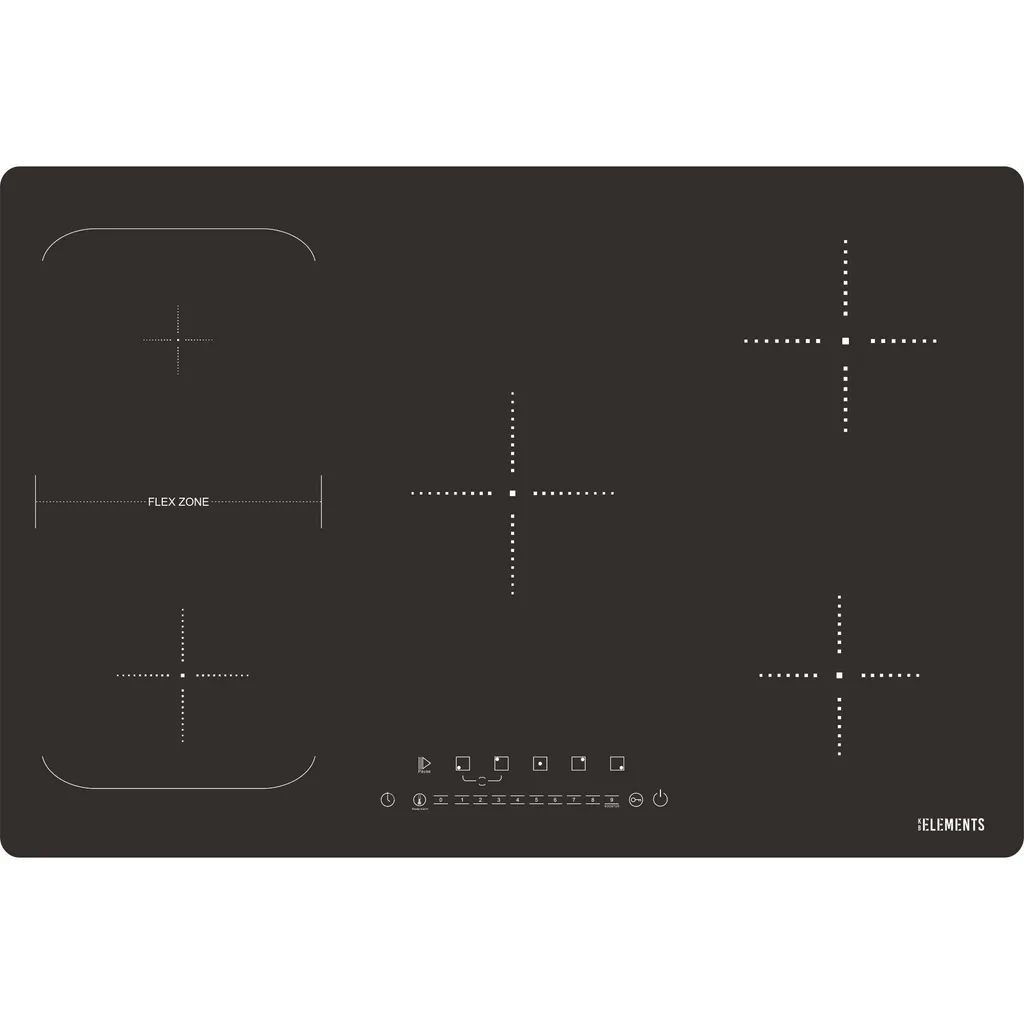 KB ELEMENTS Induction Hob 77 cm, 5 Zones Induction Cooktop, Keep Warm Function, Independent, Flexzone
