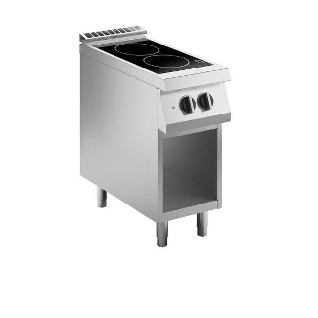 KBS Electric Glass Ceramic Cooker 2x 2.5 kW Open Base Unit 400x730x900 mm 400 Volt
