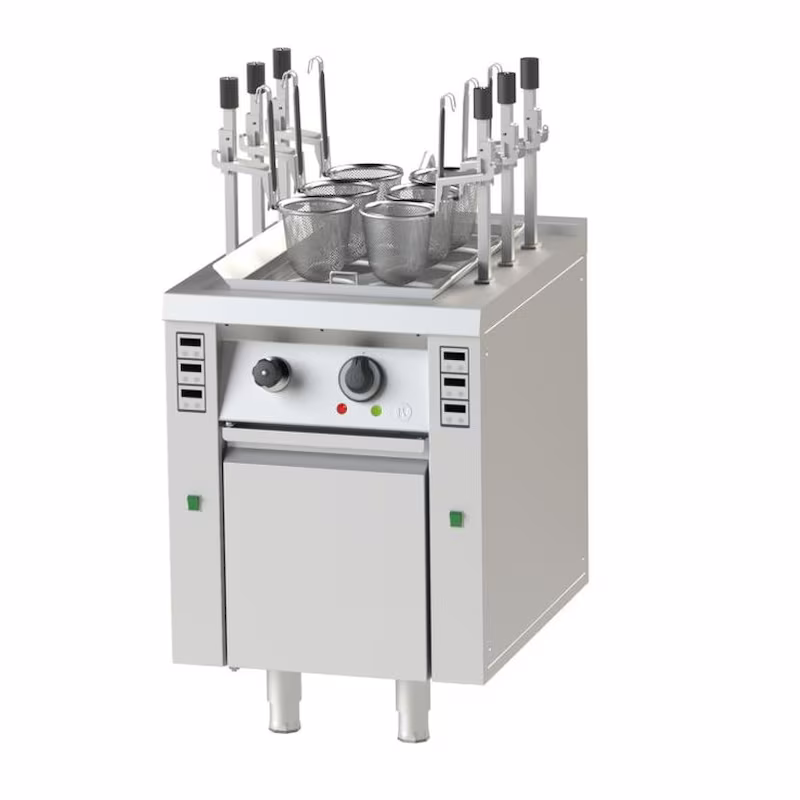 KBS Gastrotechnik KBS Electric Noodle Cooker Asia 6 Noodle Baskets 2 Heating Zones Auto Lift 600x750x850 mm