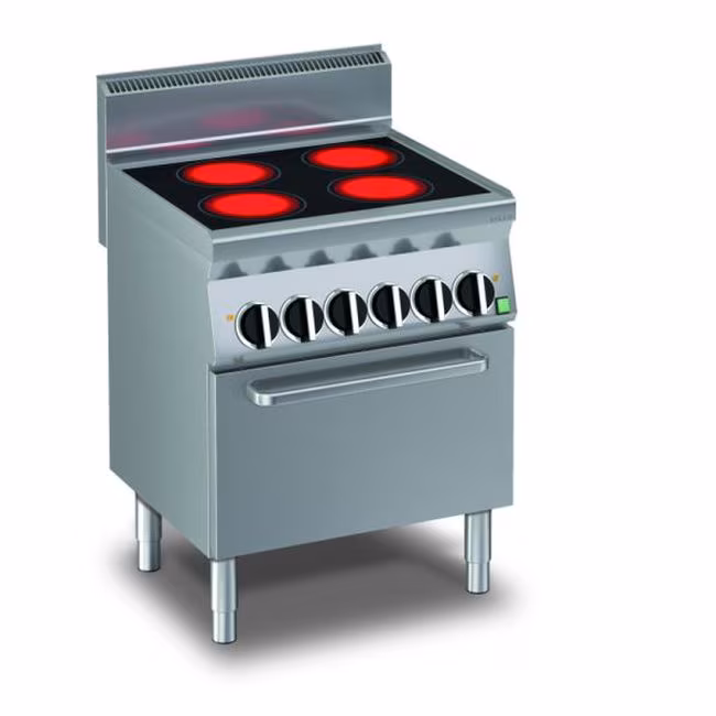 KBS Glass Ceramic Cooktop with Static Heat, Ready to Connect, 400V, 70x65x85 mm
