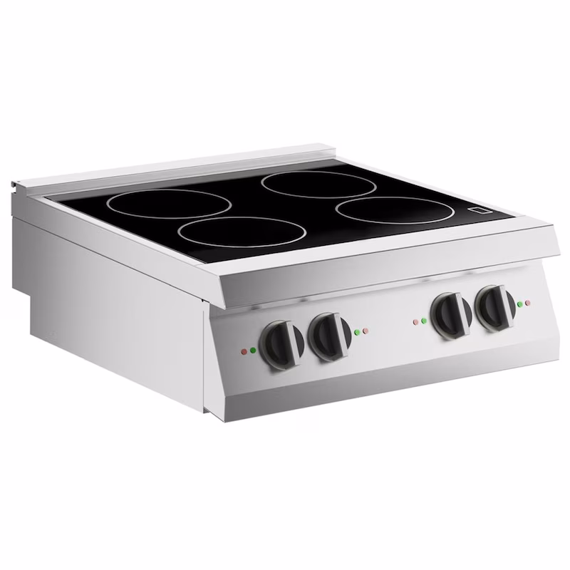 KBS induction hob, 4 cooking zones, 800 x 730 x 320 mm, 4 x 3.5 kW, tabletop unit, 400 volts