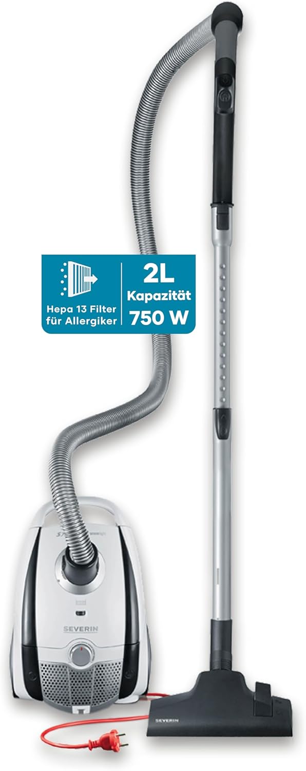 Severin BC 7035 Cylinder 2L 700W A Black,Grey - vacuum cleaners (Cylinder, A, Home, Carpet, Hard floor, B, E)