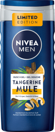 NIVEA MEN Shower gel Tangerine mule 3in1 with mandarins & sandalwood fragrance, 250 ml