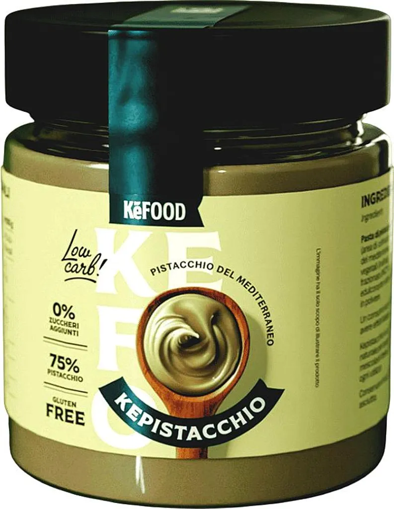 Win2Win Tech Kefood - Kepistacchio Pistachio Cream 75% - Zero Sugar and Maltitol - Keto Low Carb Lactose-Free Gluten-Free with MCT Oil C8 and Inulin 250g