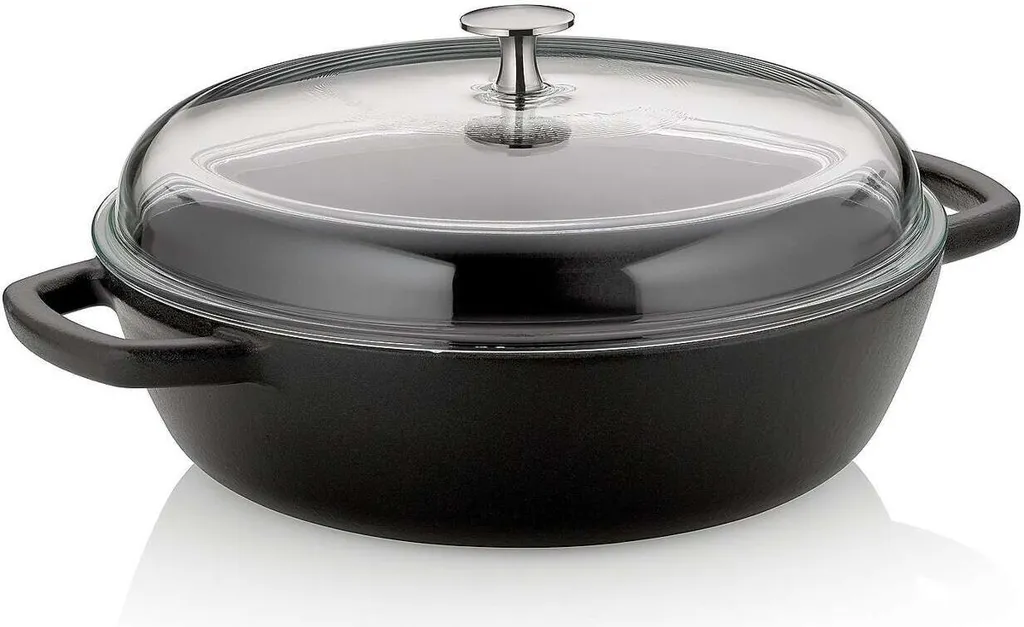 KELA Calido cast iron farmer's frying pan, black, round, 16.0cm x 28.0cm, 3.8l