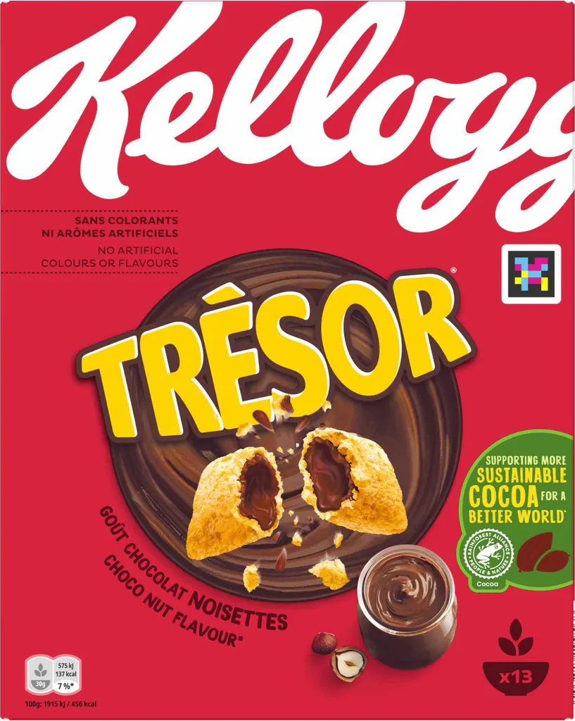 Kellogg Tresor Choco Nougat with crispy cereal pillows 410g